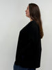 Rundhals-Pullover in Schwarz mit seitlichen Schlitzen von Marina Rinaldi_grossen Grössen_DE BOER plus Luzern_2