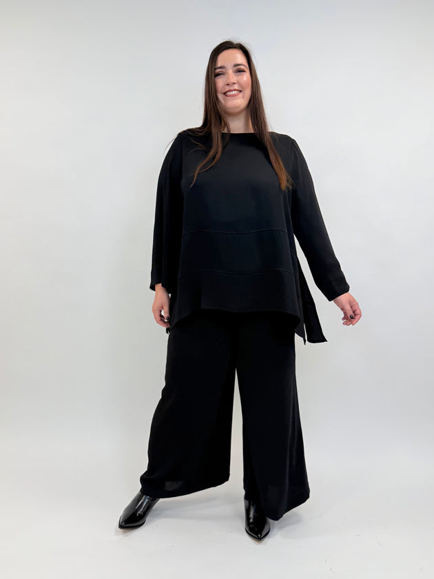 weite Hose in Schwarz von Mat Fashion_grosse Grössen_DE BOER plus Luzern_5