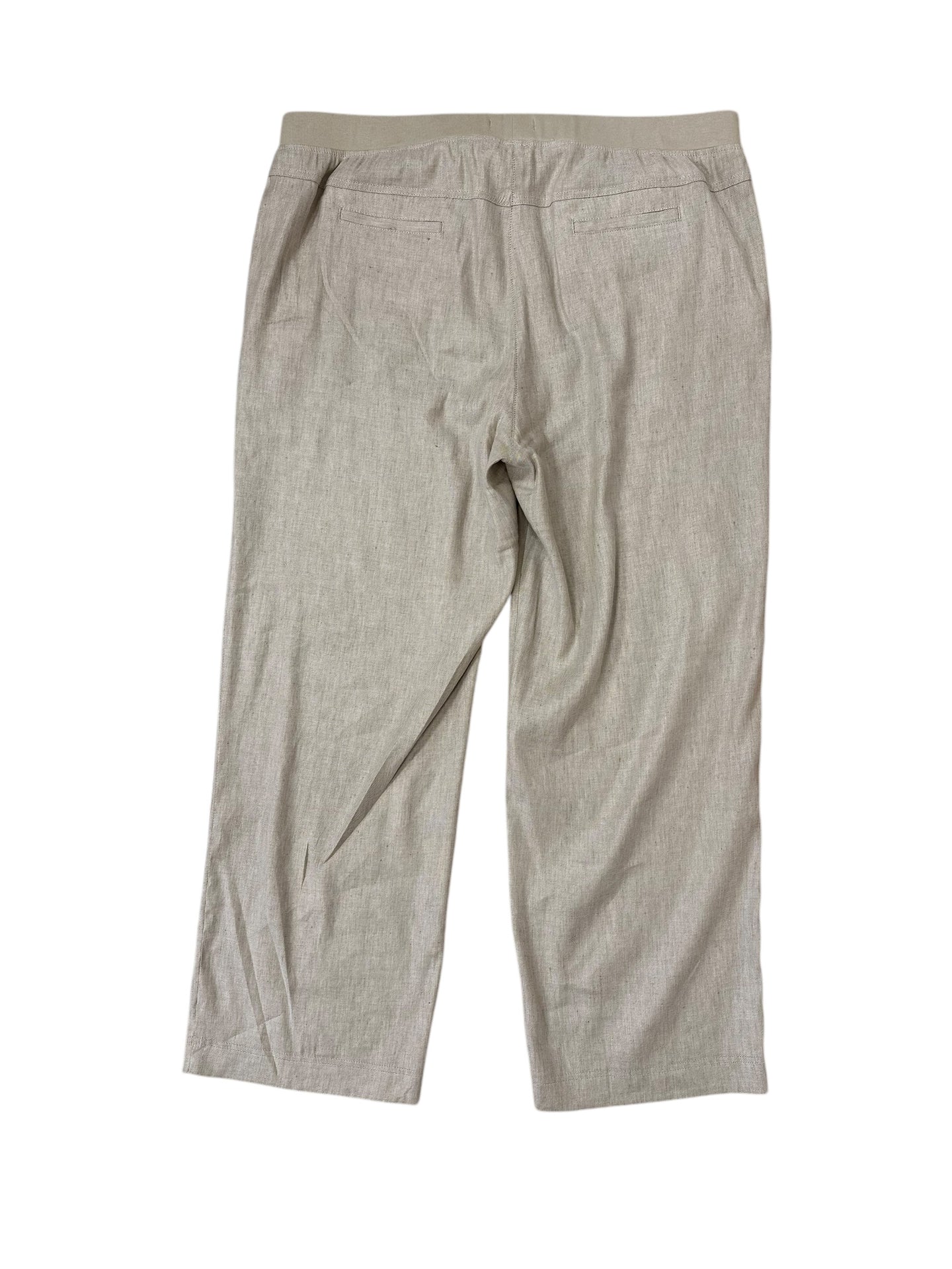 Baumwollhose in Leinenoptik in Beige_grosse Grössen_DE BOER plus Luzern_5