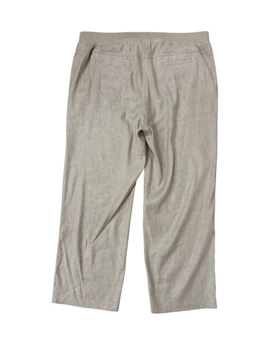 Baumwollhose in Leinenoptik in Beige_grosse Grössen_DE BOER plus Luzern_5