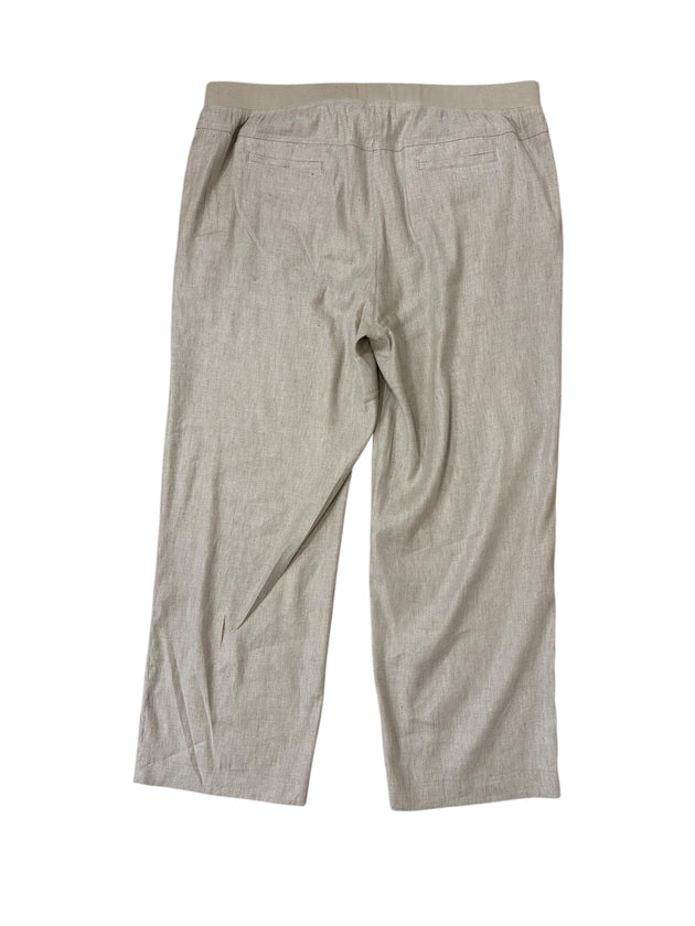 Baumwollhose in Leinenoptik in Beige_grosse Grössen_DE BOER plus Luzern_5
