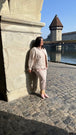 gestreifte Baumwollhose in Rosa mit Weiss und Beige_Raphaela by Brax_grosse Grössen_ DE BOR plus Luzern