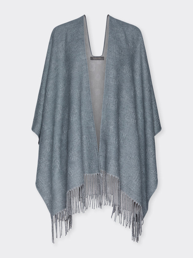 Wollcape in Grau von Elena Mirò_grosse Grössen_DE BOER plus Luzern_7