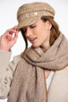 Schirmmütze in Fantasie-Print Camel/Weiss von Rino & Pelle_grossen Grössen_DE BOER plus Luzern_1