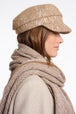 Schirmmütze in Fantasie-Print Camel/Weiss von Rino & Pelle_grossen Grössen_DE BOER plus Luzern_2