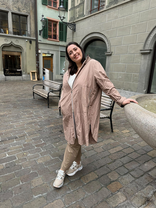 Parka mit Kapuze leicht gecrasht von White Label von Rofa_grosse Grössen_DE BOER plus Luzern_8