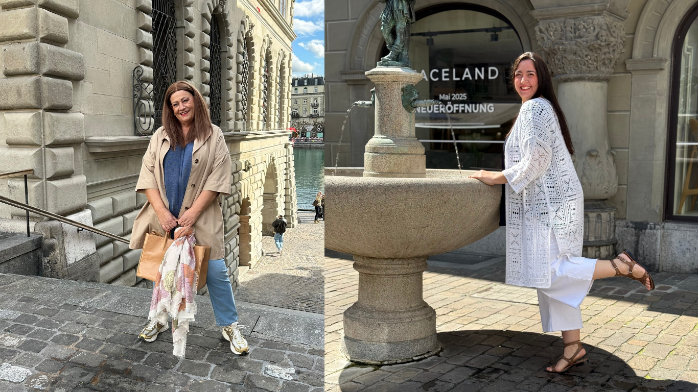 Moderner Trench von White Label by Rofa_Pullover Mat Fashion_Jeans Raphaela by Brax_Tasche Pack Easy_Schal Hemisphere und Strickmantel und Culotte Jeans Mat Fashion_grosse Grössen_DE BOER plus Luzern 