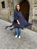 Poncho mit Fransen in Dunkelblau von Yoek Fashion_grosse Grössen_DE BOER plus Luzern_13