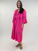 langes Sommerkleid in Pink von Yoek Fashion_grosse Grössen_DE BOER plus Luzern_5
