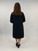 Kleid mit aufgesetzten Taschen in Techno-Stretch und Schwarz von Zeitlos by Luana_grosse Grössen_DE BOER plus Luzern