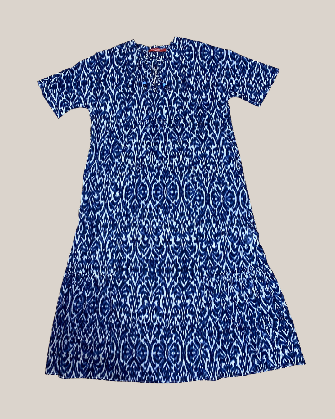 Leichtes Baumwoll-Kleid mit Ethno-Print